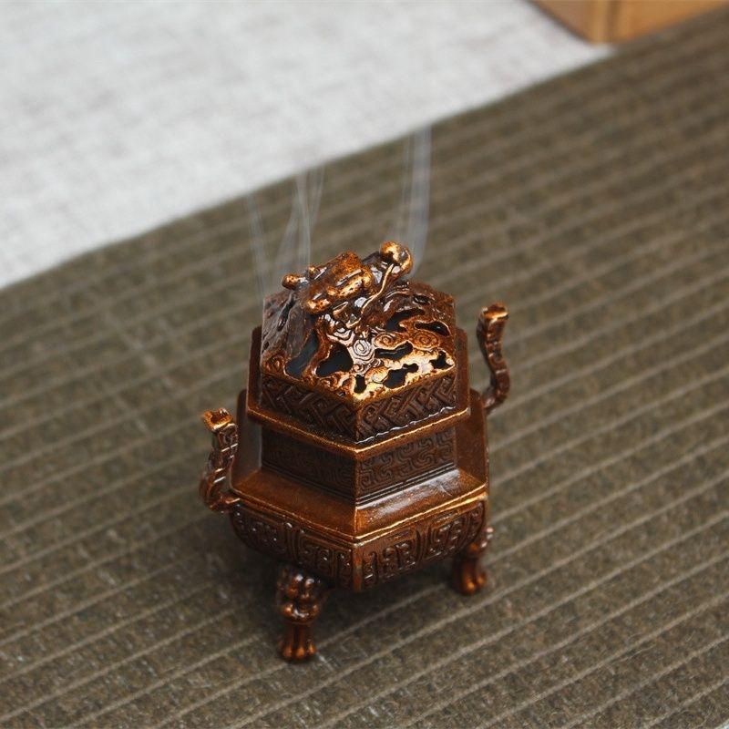 銅器 竜擡頭香炉 茶道具 香道具 装飾品 工芸品 置物 - メルカリ