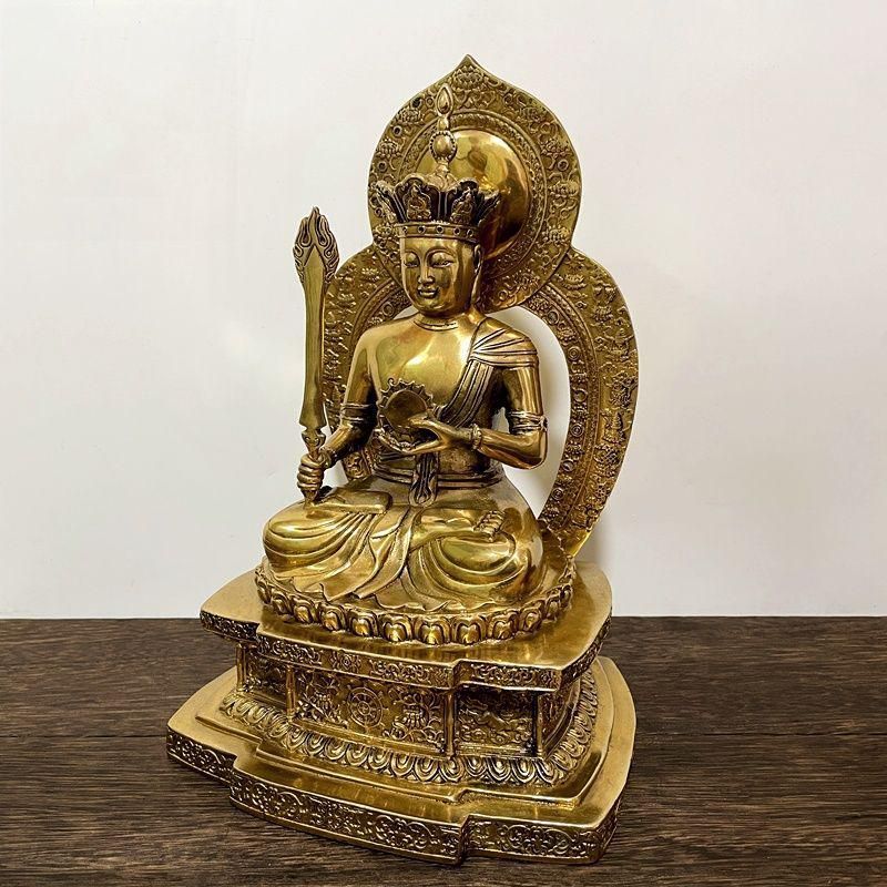 地蔵 虚空蔵菩薩仏像菩薩 観音 銅製 仏像 彫刻 置物 開運 風水 - メルカリ