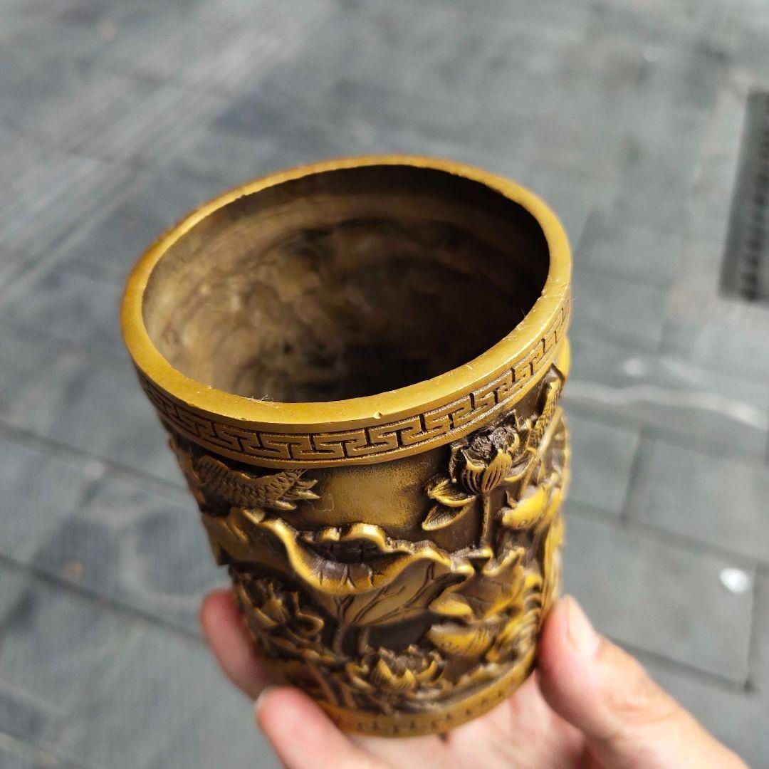 銅器 筆箱 文房具 蓮花筆箱 装飾品 工芸品 置物 銅器 筆箱 文房具 蓮花筆箱 装飾品 工芸品 置物 - メルカリ
