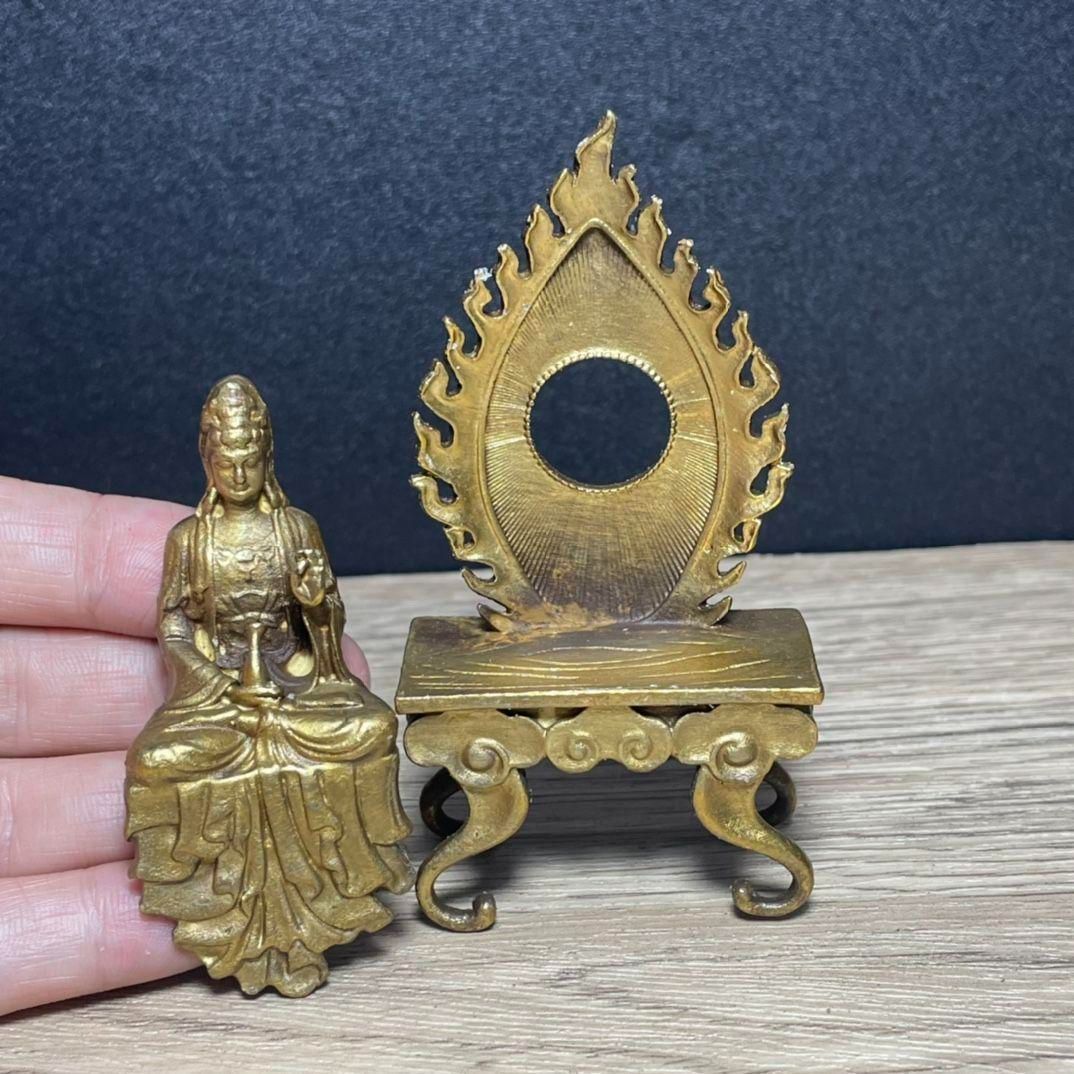 菩薩 観音 銅製 仏像 彫刻 置物 開運 風水 - メルカリ