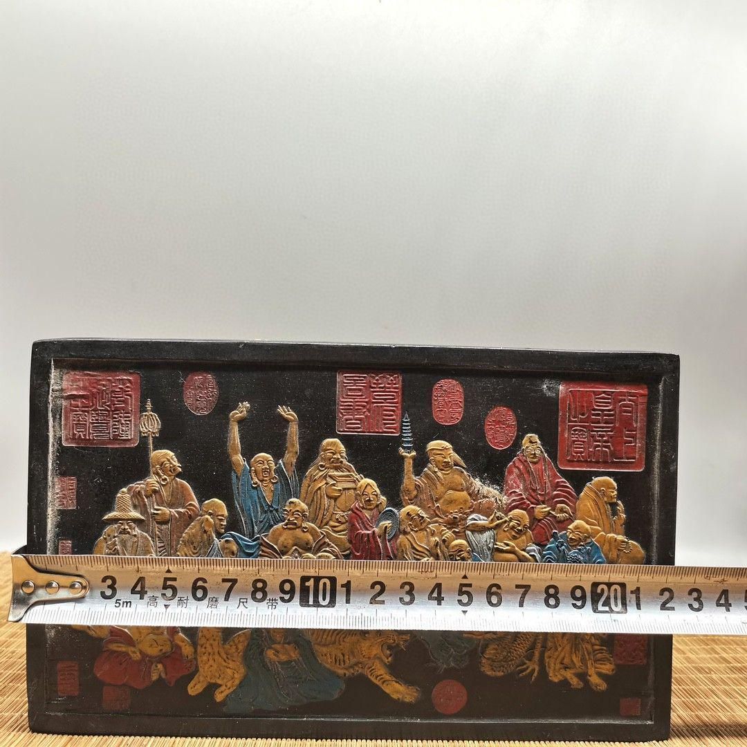 黒墨塊 墨条 十八羅漢 書道具 文房具 工芸品 美術品 置物 - メルカリ