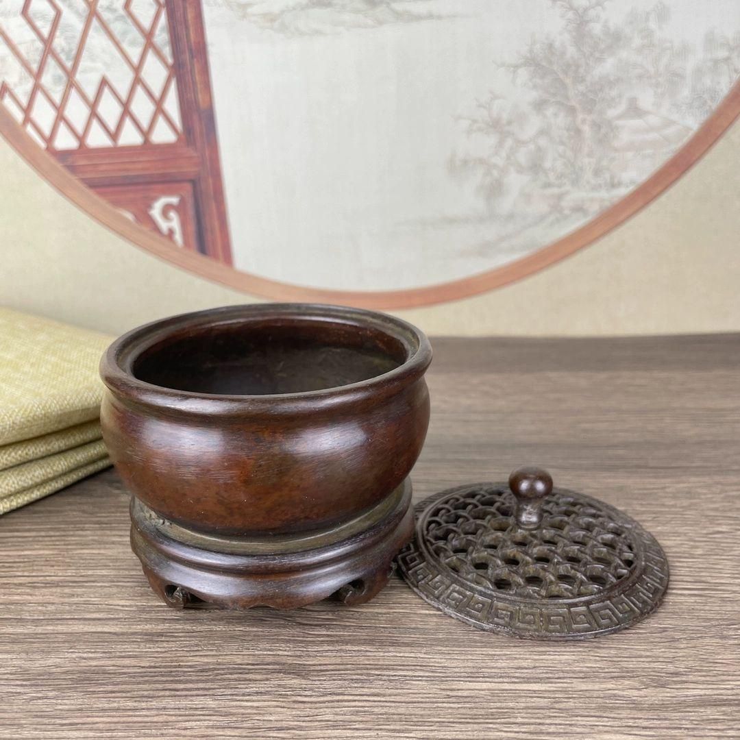 銅製 蘇工蓮華薫香炉 銅香炉 檀香炉 茶台香道具 装飾品 工芸品 置物 銅器 香炉 連体台薫炉 茶台香炉 香道具 装飾品 工芸品 置物 - メルカリ