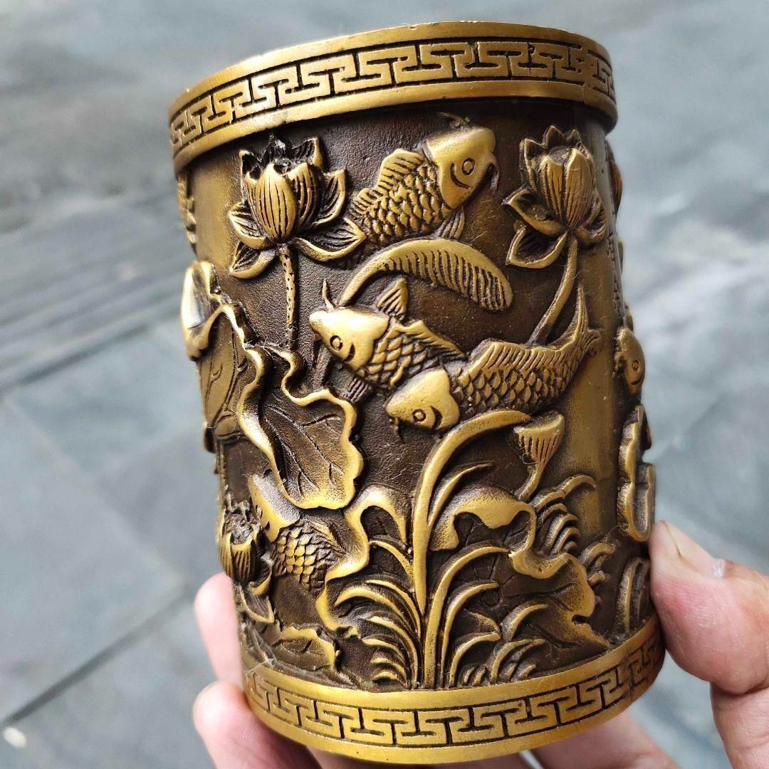 銅器 筆箱 文房具 蓮花筆箱 装飾品 工芸品 置物 銅器 筆箱 文房具 蓮花筆箱 装飾品 工芸品 置物 - メルカリ