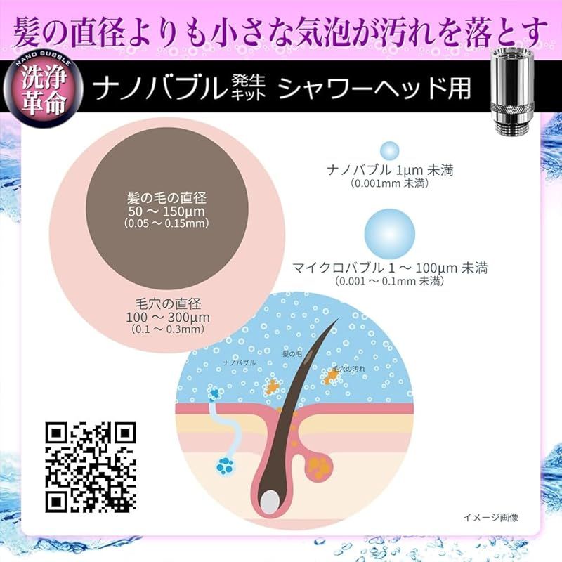ナノバブル発生キット 日本電興 微細気泡 シャワーヘッド用 樹脂 シャワー : | DENKO NIHON 日本製 ND-NBSH 簡単接続 ナノバブル発生キットSE ND G1⁄2