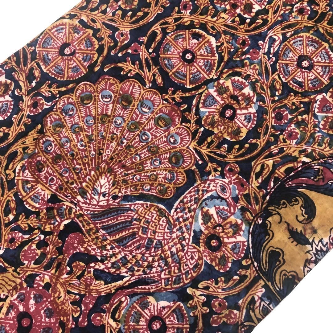 京袋帯 染柄 動物 虎 孔雀 花模様 創作 O-5749