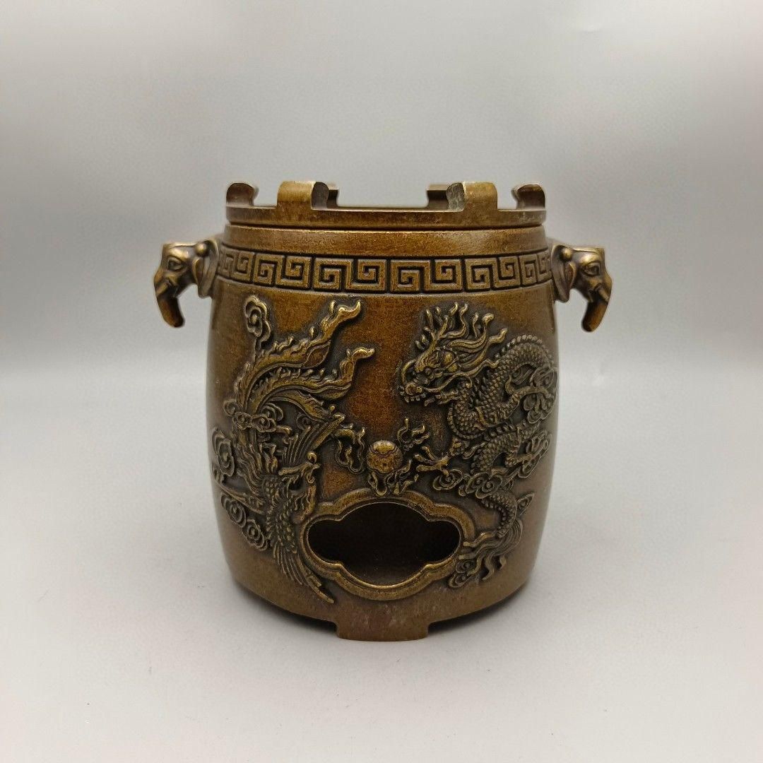 銅器 煮茶炉 温酒炉 風炉 茶道煮茶器 銅炉 装飾品 置物 銅器 煮茶炉 温酒炉 風炉 茶道煮茶器 銅炉 装飾品 置物 - メルカリ