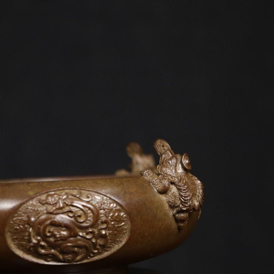 銅器 香炉 四神獣四方来財聚宝盆香炉 仏堂供養炉 装飾品 工芸品 置物 銅器 香炉 四神獣四方来財聚宝盆香炉 仏堂供養炉 装飾品 工芸品 置物