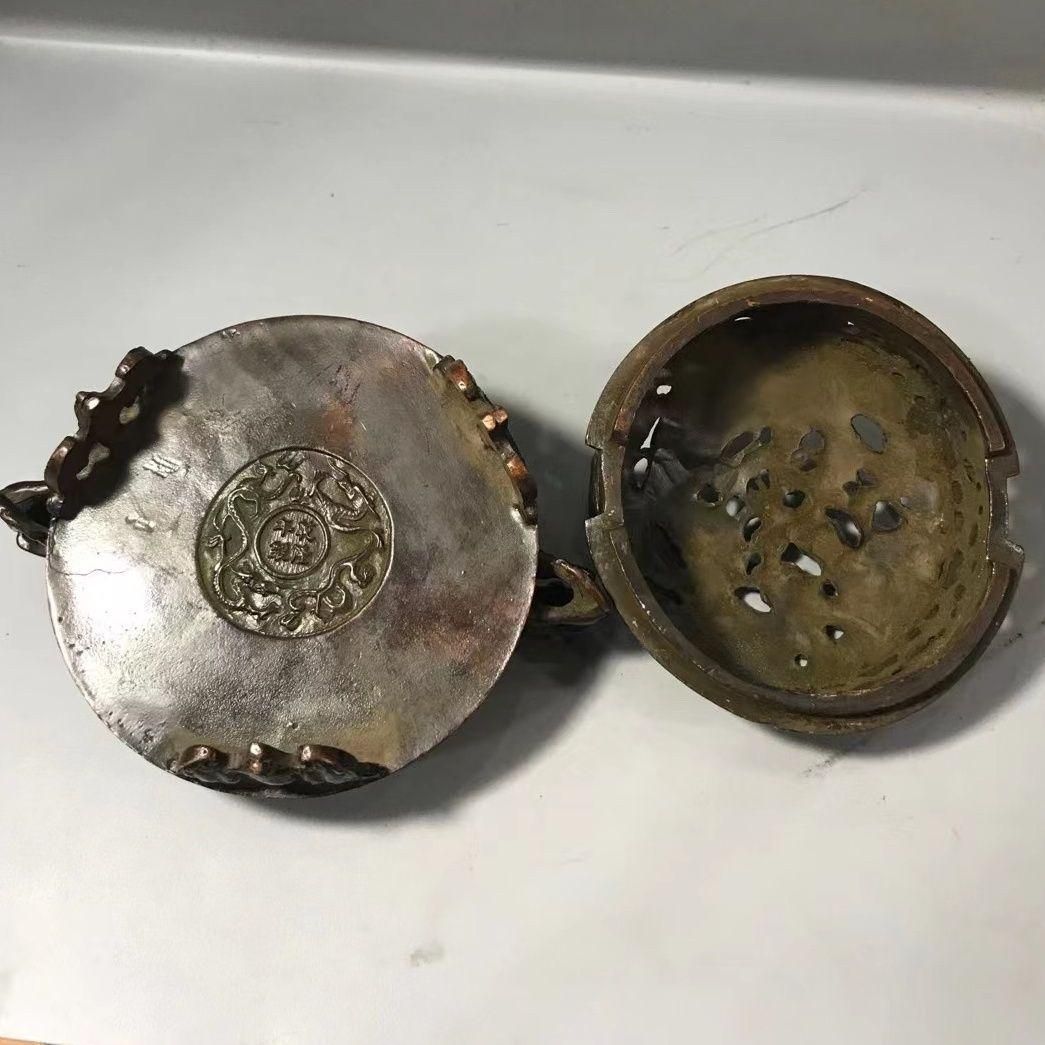 銅器 龍鳳香炉 薫香炉 茶道茶芸香薫炉 香道具 茶道具 装飾品 工芸品