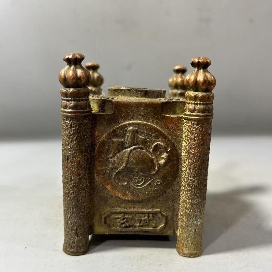銅器 四神獣太極八卦香炉 鎮宅 辟邪 開運 風水 招財 置物 工芸品 美術