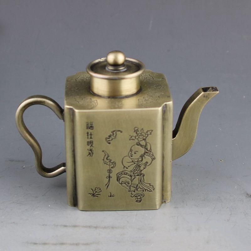 銅器 水滴壺 墨壺 文房四宝 書道具 文房具 現代工芸品美術品 置物