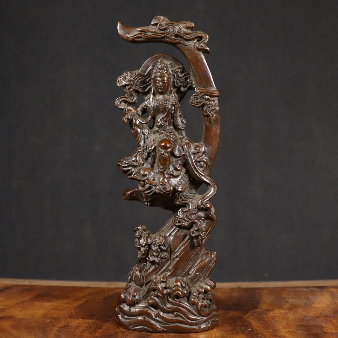 仏教美術 仏像 観音菩薩 自在観音家 仏堂 供養 銅製品 工芸品 置物