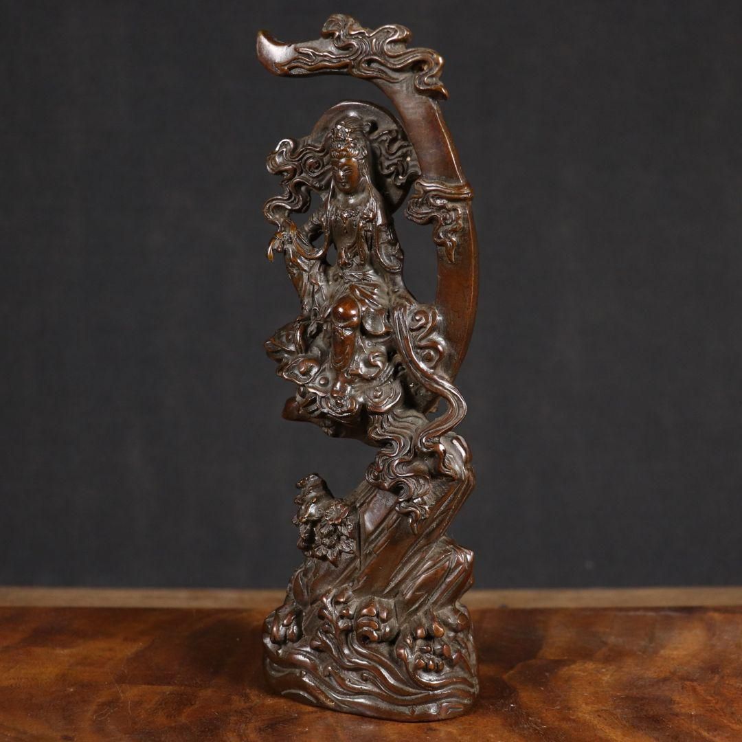 仏教美術 仏像 観音菩薩 自在観音家 仏堂 供養 銅製品 工芸品 置物