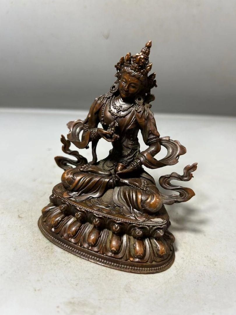 文殊菩薩　銅製　箱付　仏像 彫刻 置物 開運 風水 骨董 古美術 アンティーク Amazon｜文殊菩薩 銅製 箱付 仏像 彫刻 置物 開運 風水 骨董 古美術