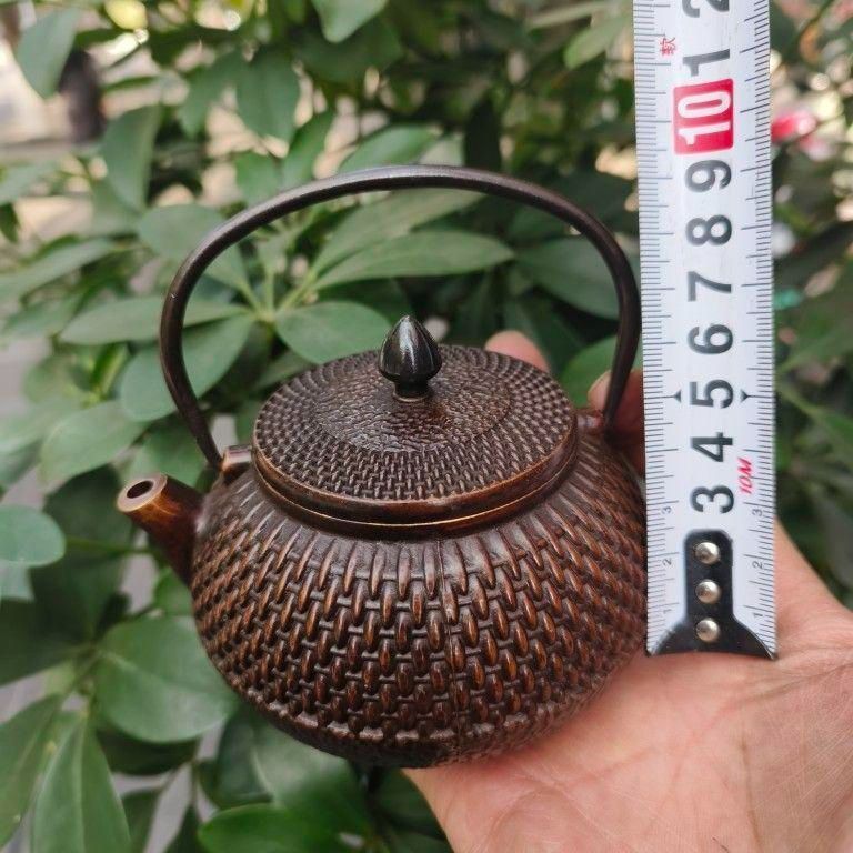 銅器 禅字波点提梁茶壺 酒壺 茶道具 工芸品 置物 - メルカリ