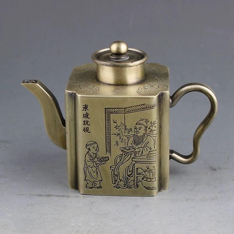 銅器 水滴壺 墨壺 文房四宝 書道具 文房具 現代工芸品美術品 置物