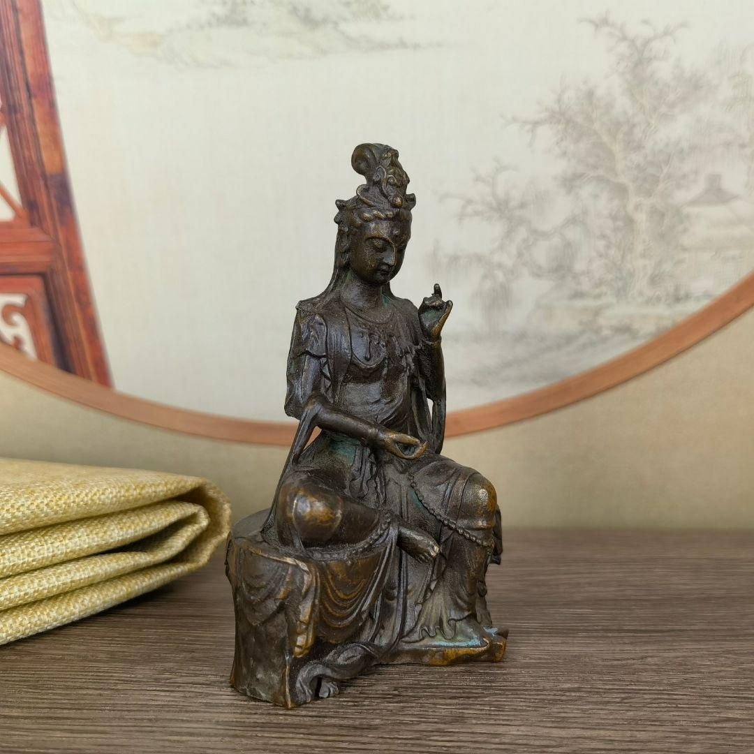 仏教美術 仏像 自在観音 小仏像 銅製 銅器 - メルカリ