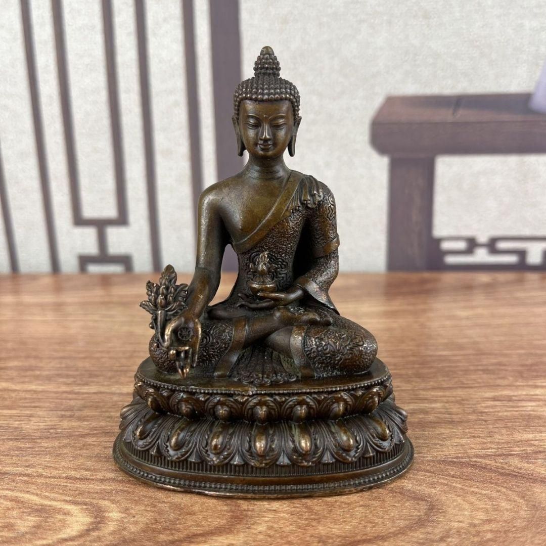 銅像 仏像 薬王菩薩仏仏像 開運 風水 装飾品 工芸品 置物 - メルカリ