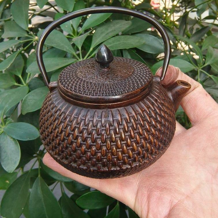 Housoutil 銅製茶洗ボウル 滑らかな縁付き 茶道具用多目的茶碗容器