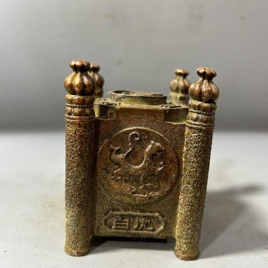 銅器 四神獣太極八卦香炉 鎮宅 辟邪 開運 風水 招財 置物 工芸品 美術