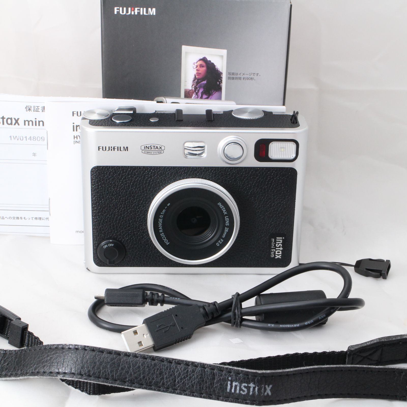 富士フイルム FUJIFILM チェキ Evo ハイブリッドインスタントカメラ instax mini Evo ブラック INS MINI EVO BLACK C 4364