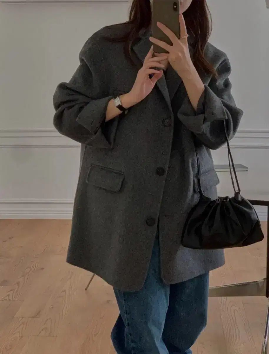 メリノウール 100 ロンドン オーバ ジャケット ハンドメイド ハーフ コート