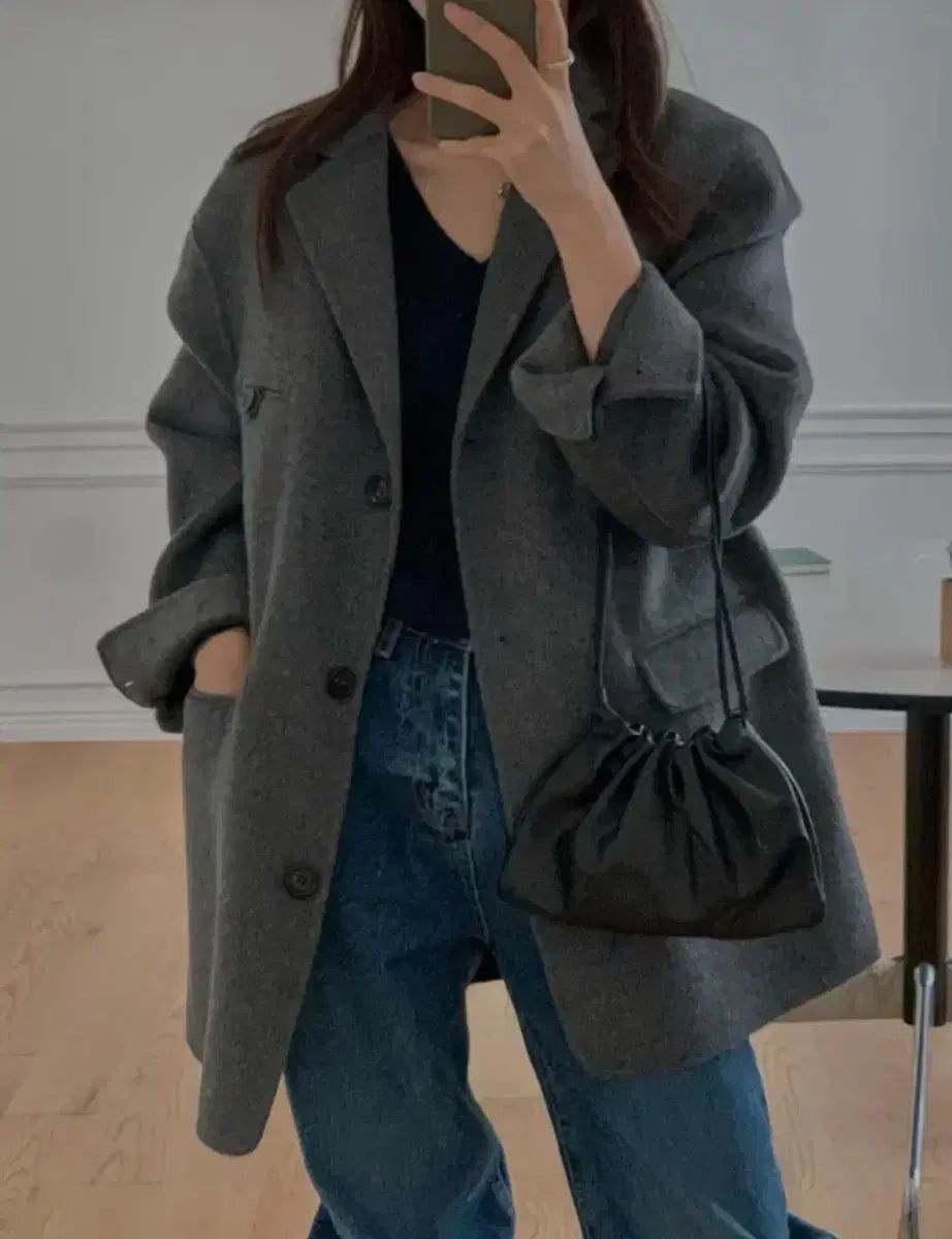 メリノウール 100 ロンドン オーバ ジャケット ハンドメイド ハーフ コート