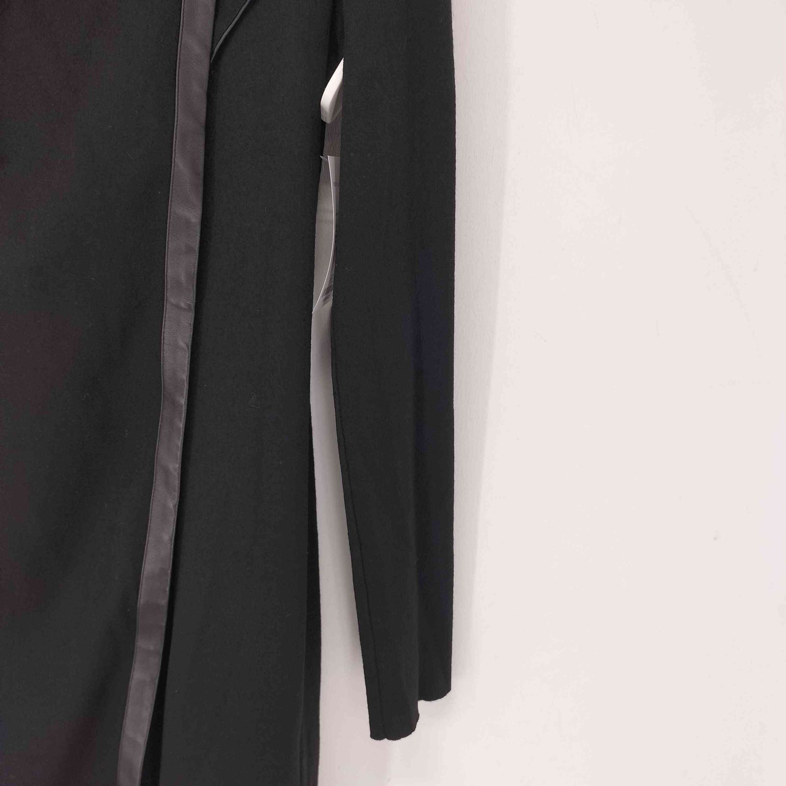 ヘルムートラング レザーパイピング ドレープ カーディガン XS 美品✨ヘルムートラング レザーパイピング ドレープ カーディガン XS