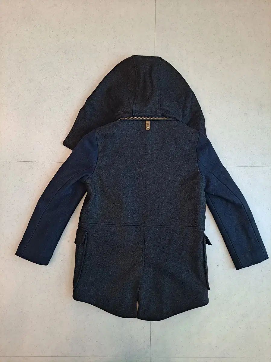 Mackage フード ウール コート チャコール ネイビー バイ