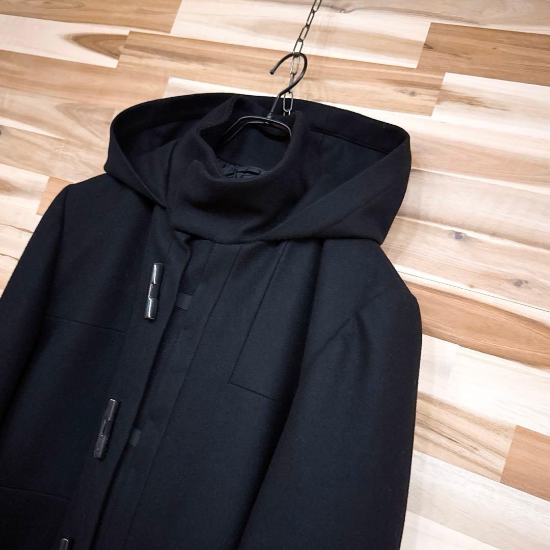 オシャレ カルバンクライン カシミア混ウール 中綿コート ビジネス通勤 秋冬 黒ブラック