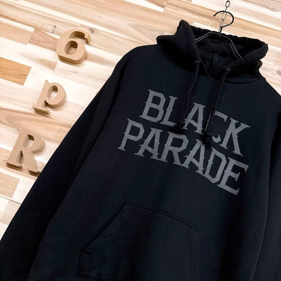ブラックパレード BLACK PARADE ブランドロゴ パーカー S 黒ブラック