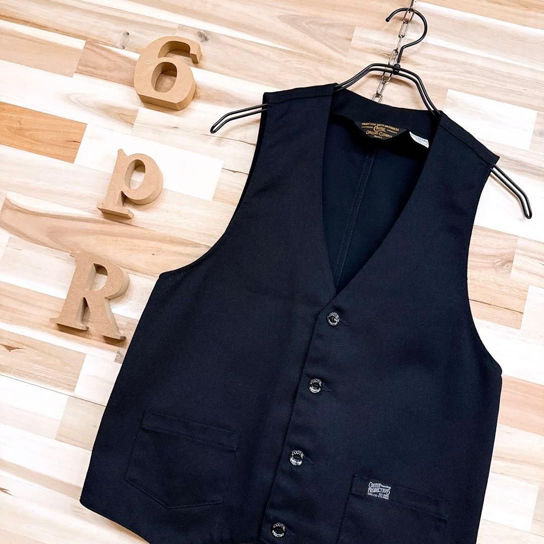 クーティー 初期 エンジニア ワーク ベスト ジレ S 黒ブラック