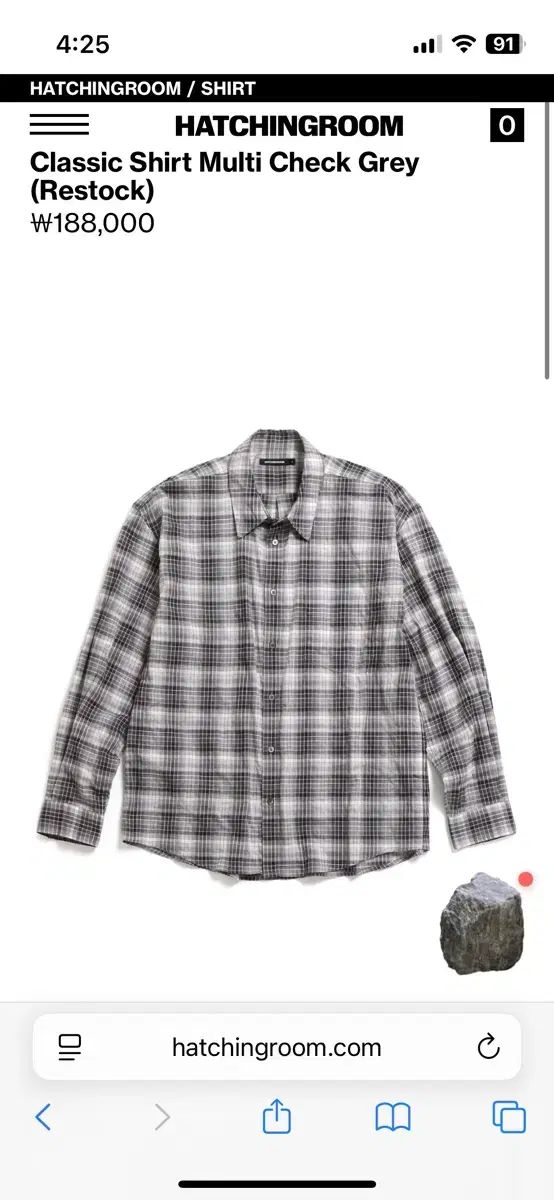 Hatchingroom Classic Shirt Multi Check Grey 3