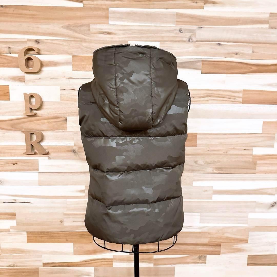 美品【ムータマリン】フェザー ダウン ゴルフ ベスト 迷彩カモ柄 M