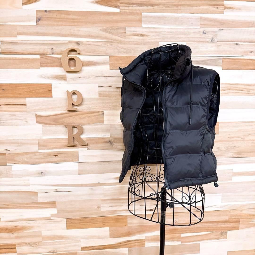 ザラ ショート丈 クロップド キルティング 中綿 ベスト XS 黒ブラック