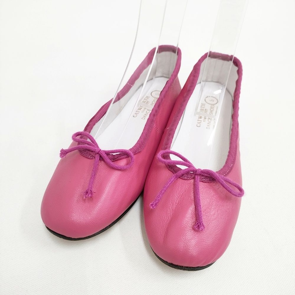 CATWORTH レザー サイズ5 バレエシューズ ピンク レディース カット