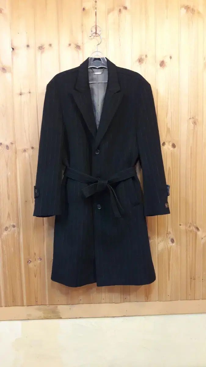 BONMAX ルーズフィット ベルト付き ウール ロング コート 新商品 メンズ