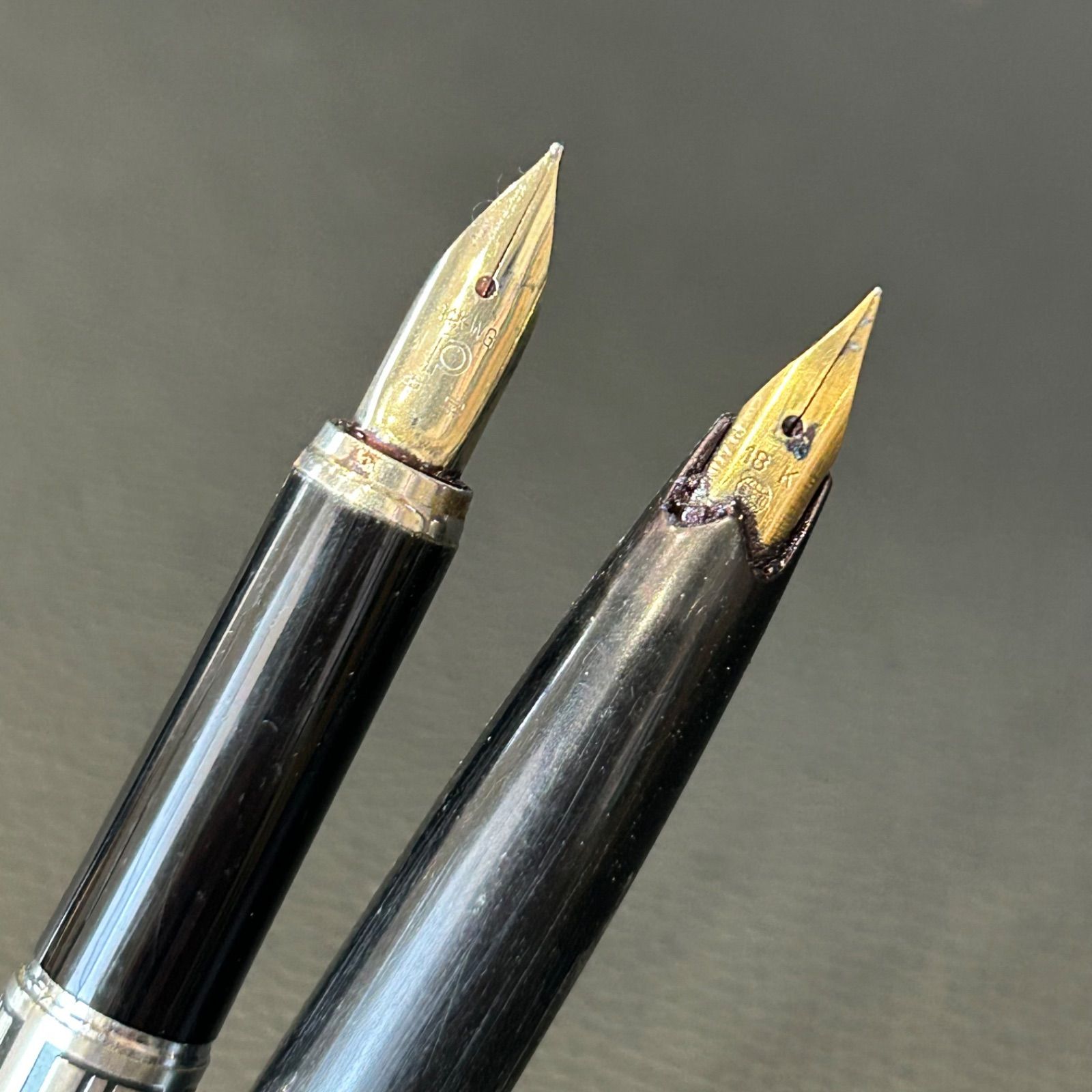 万年筆 金 18K 14KWG 2本まとめ