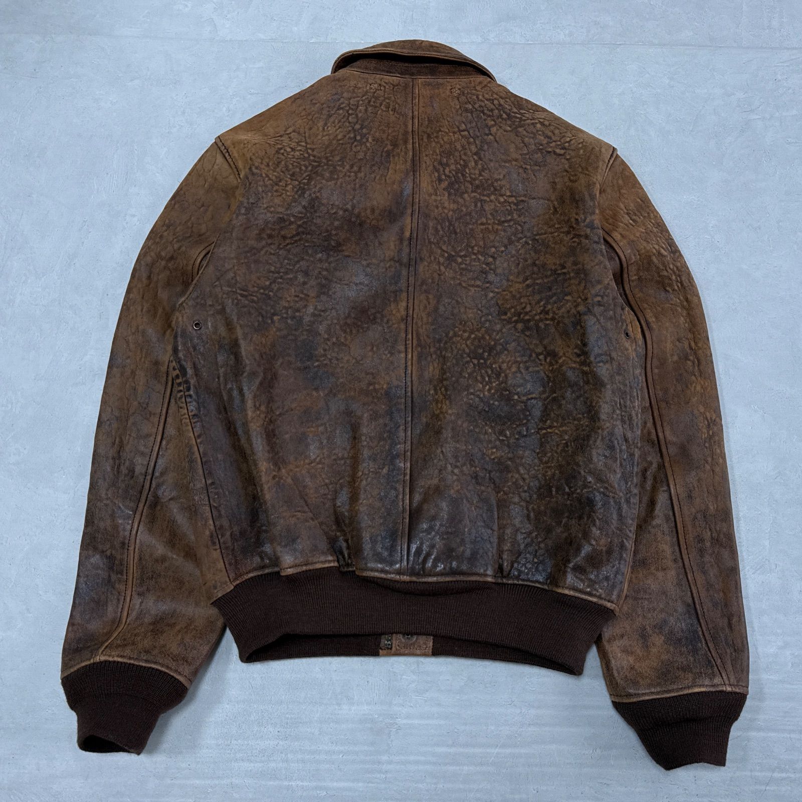 レザーフライトジャケット S