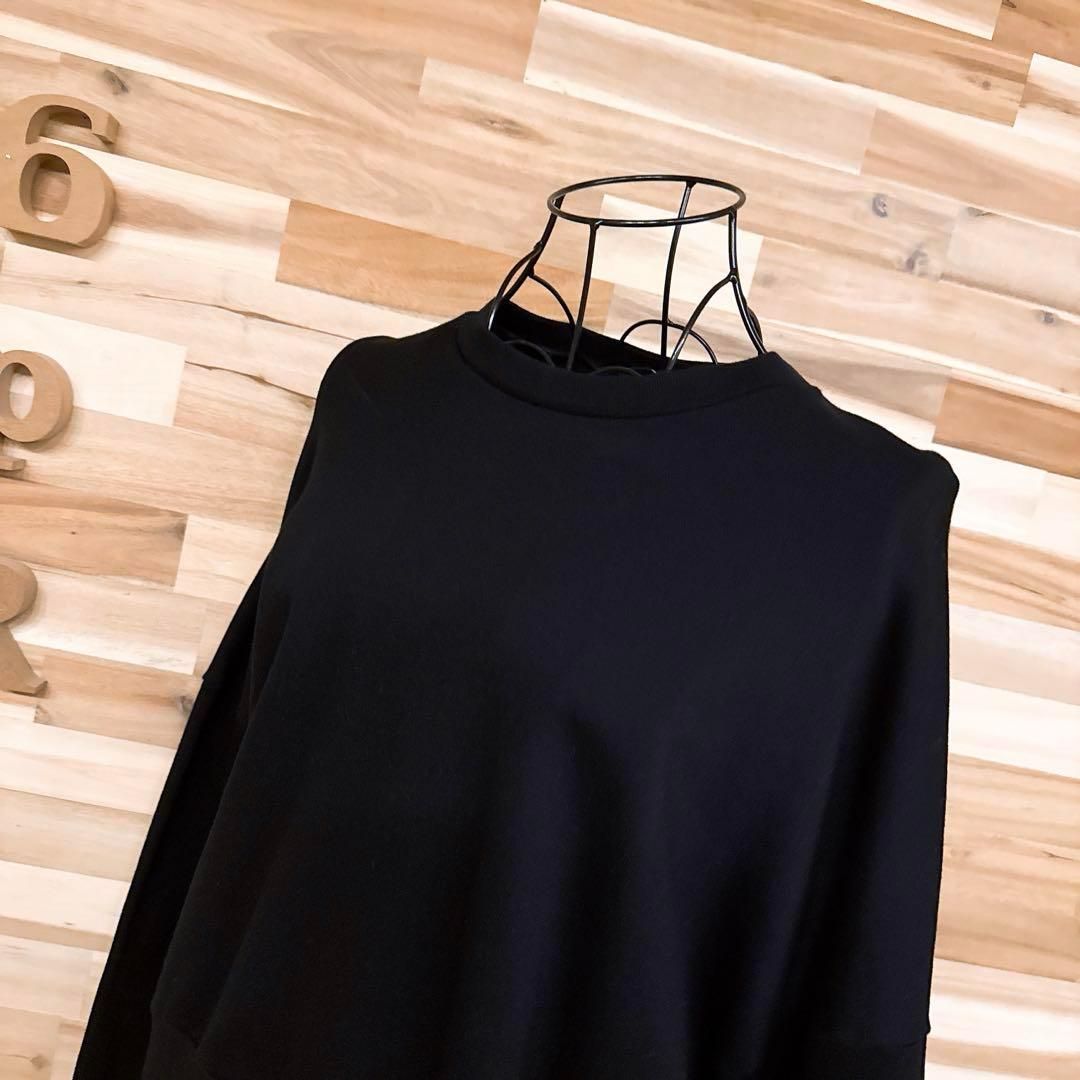 稀少 リミフゥ プロダクト タグ パッチ トレーナー スウェット 黒×白