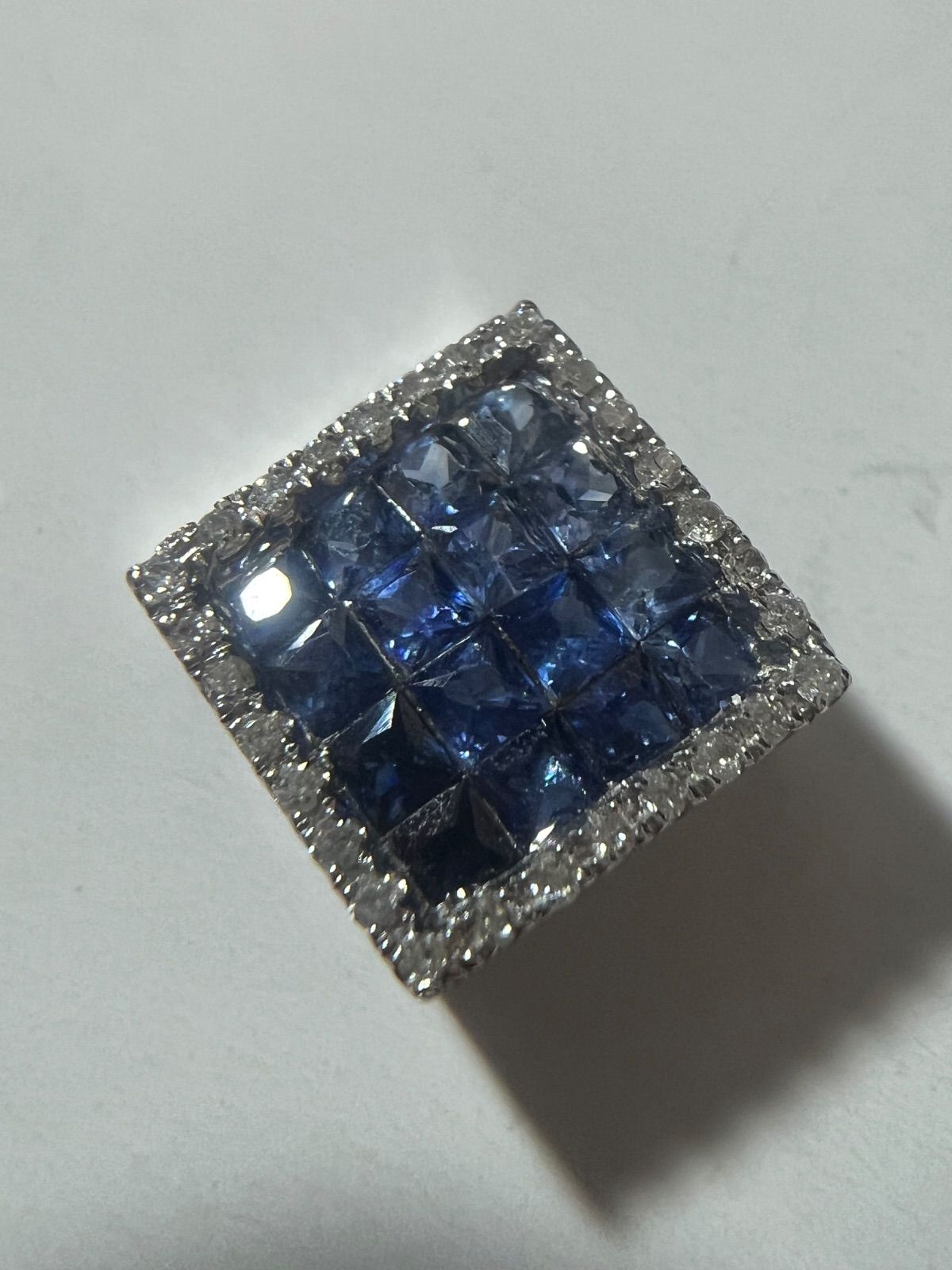 K 18 WG ネックレストップ D 0 08 S 75 チャーム アクセ