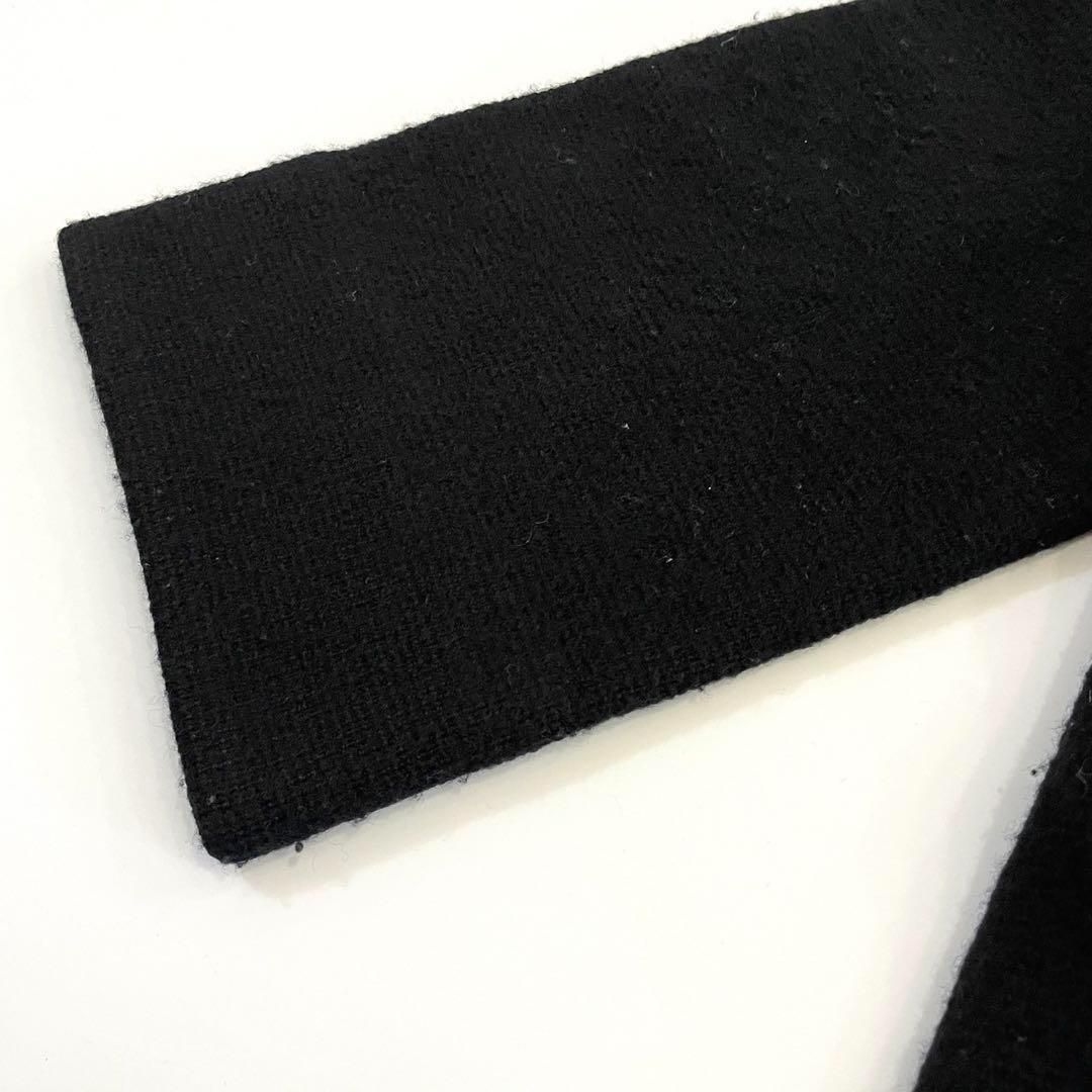  J-M DAVIDSON ジェイアンドエムデヴィッドソン ウール ニット ガウン ロングカーディガン 羽織 ブラック 長袖 カーディガン ボレロ アンサンブル