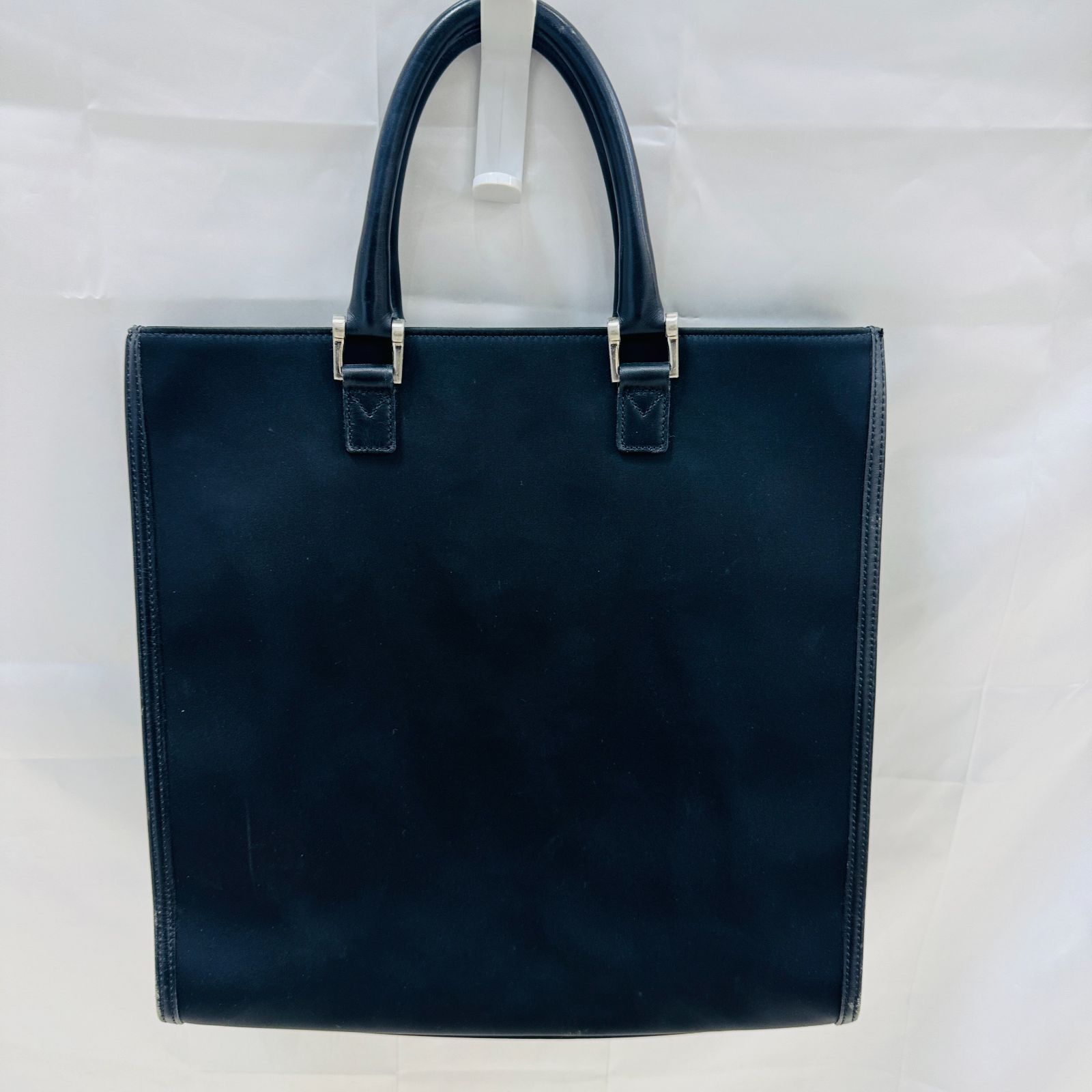 A【Burberry】バーバリー トートバッグ ナイロン レザー ブラック