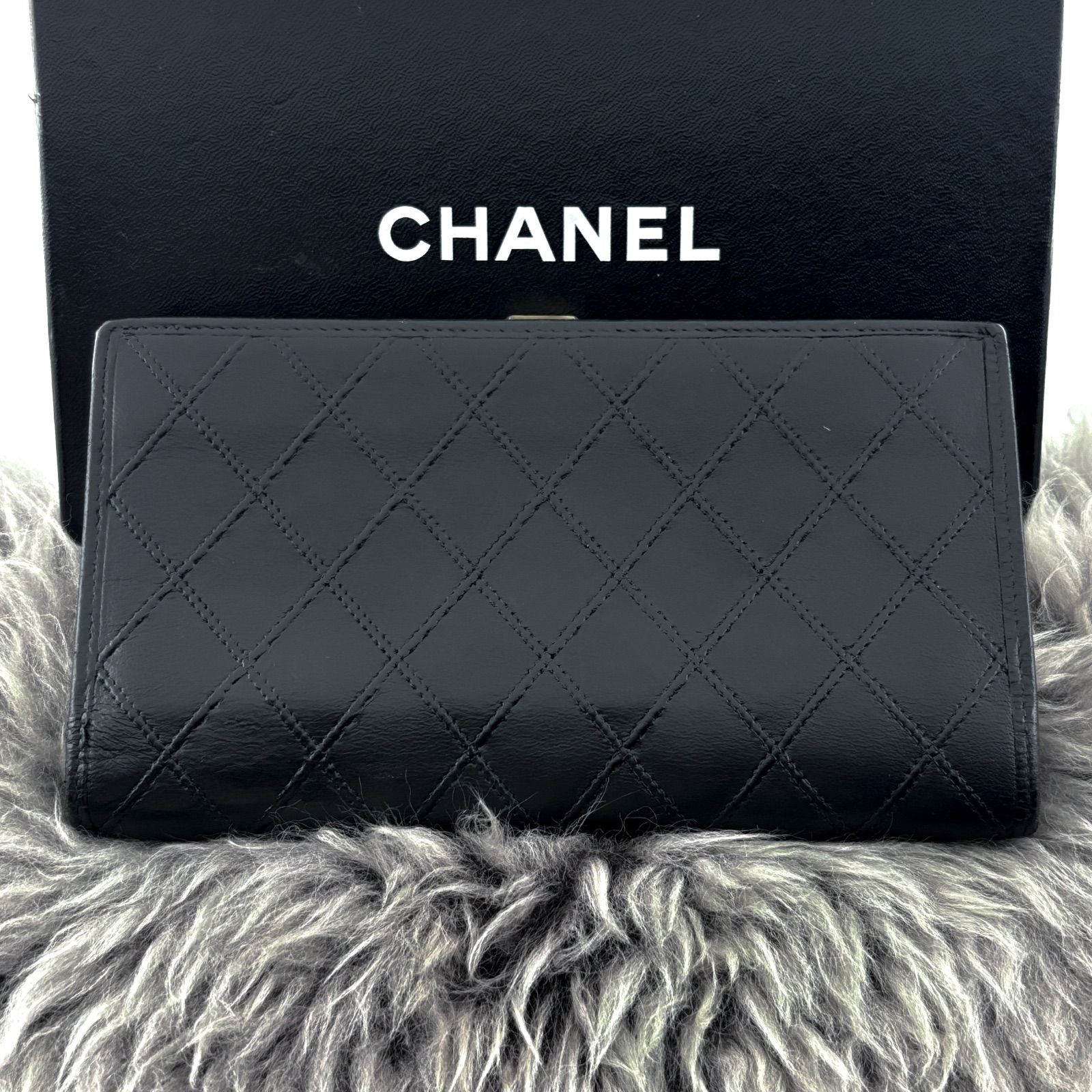【良品】 シャネル ビコローレ 長財布 がま口 ココマーク ブラック 極美品✨】シャネル CHANEL 長財布 ビコローレ がま口 ぶらんどすてら