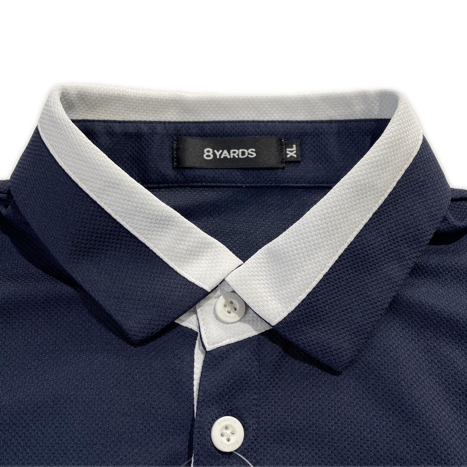 メンズ ハチヤーズ 8YARDS 半袖ポロシャツ XL 紺 ネイビー