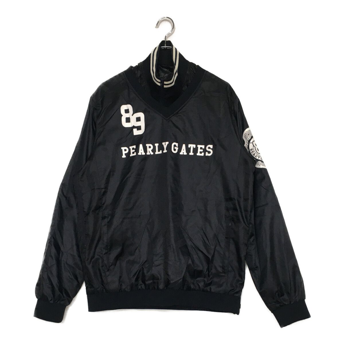 美品パーリーゲイツ 蓄熱フィルム裏地 ダブルジップスニードジャケット濃茶 メンズ パーリーゲイツ PEARLY GATES スニードジャック 6(LL) 濃紺