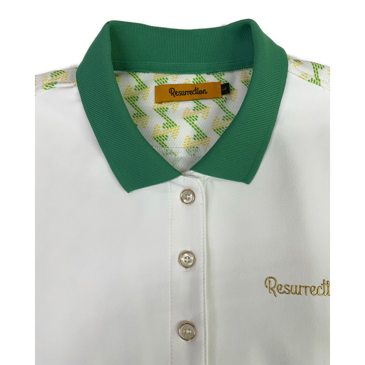 中古 レディース レザレクション Resurrection ワンピース L 白×緑