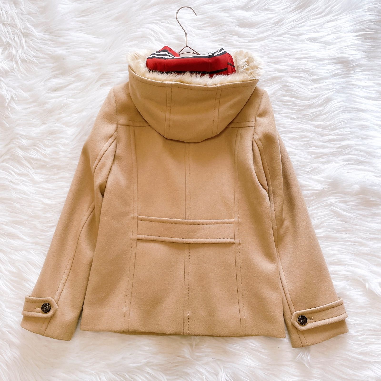 バーバリーブルーレーベル ファーコート ノバチェック ジャケット