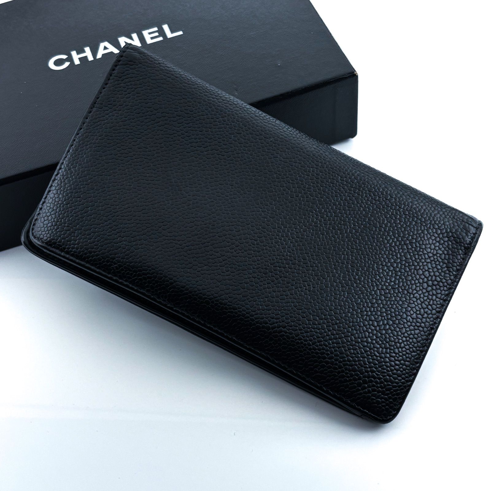 最終価格【美品✨】シャネル 財布 ココステッチ キャビア 二つ折 がま口 美品✨】シャネル 長財布 ココステッチ デカココ キャビア 二つ折