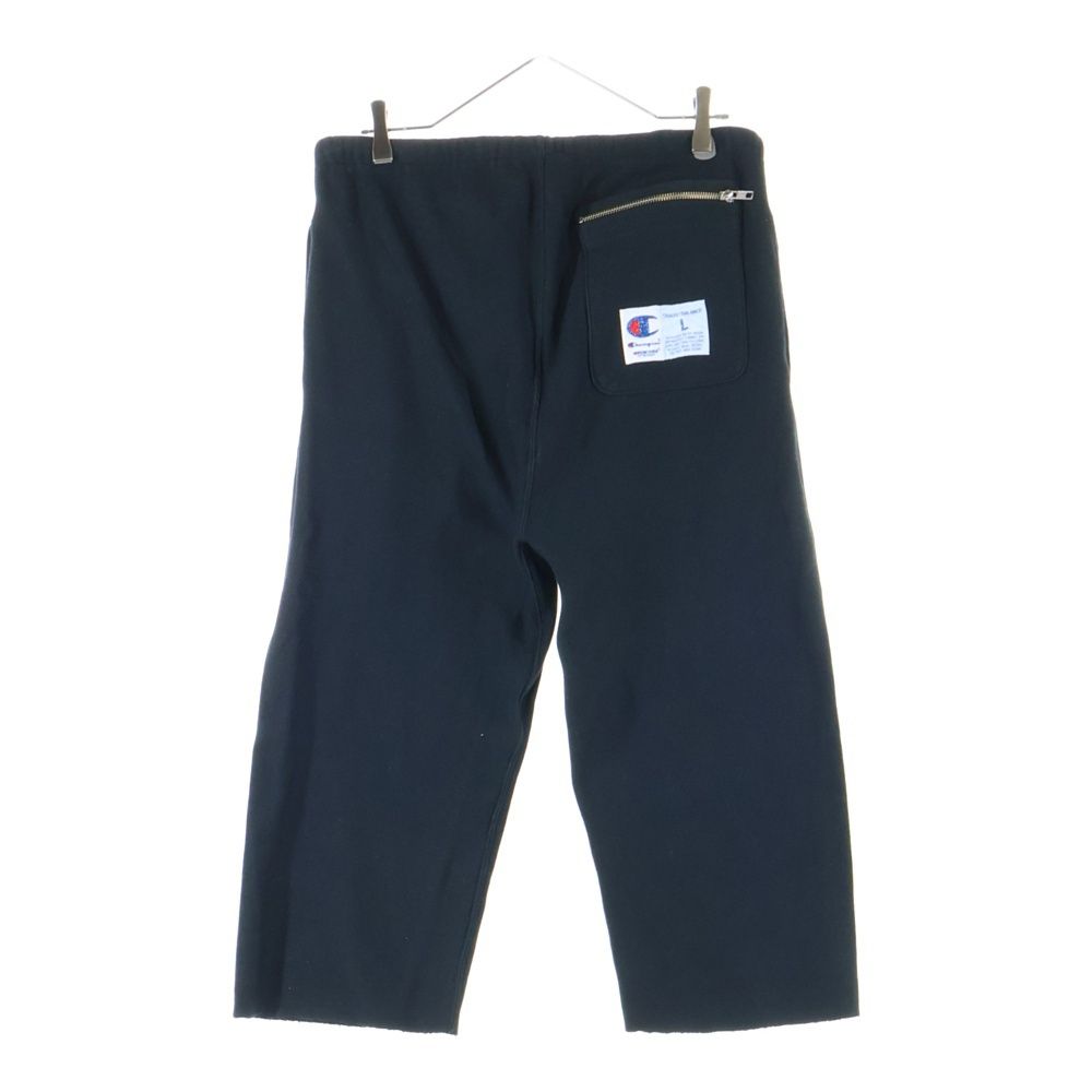 アンダーカバー Champion チャンピオン リバースウィーブ カットオフ ドローストリング スウェットパンツ ブラック C 8 B 206