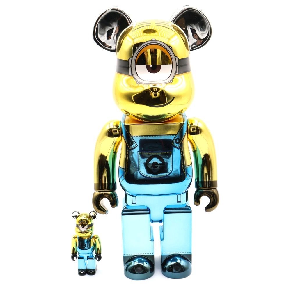 MEDICOM TOY メディコムトイ BE RBRICK STUART Chrome Ver. - 400 ベアブリック スチュアート 人形 フィギュア イエロー ブルー